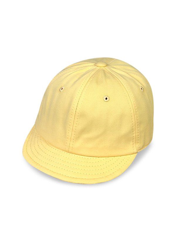 

Short Brim Solid Cotton Baseball Cap, Corn yellow