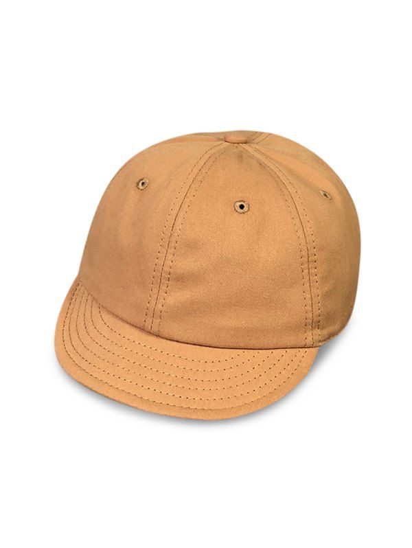 

Short Brim Solid Cotton Baseball Cap, Tiger orange