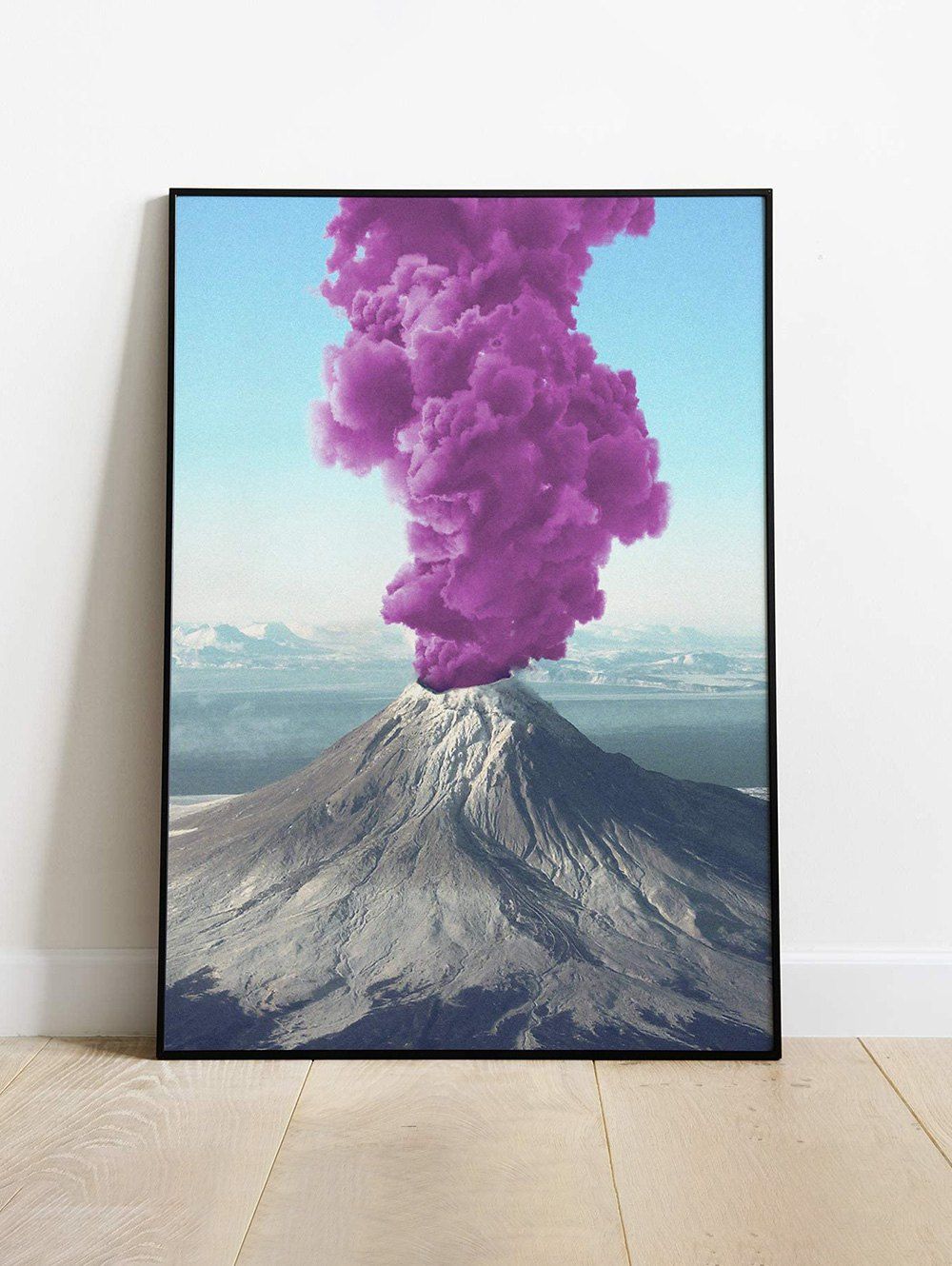 

Home Decoration Smoke Volcano Print Wall Poster, Purple flower