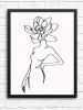 Affiche Murale Décorative Fleur Imprimée - Noir 40*60CM