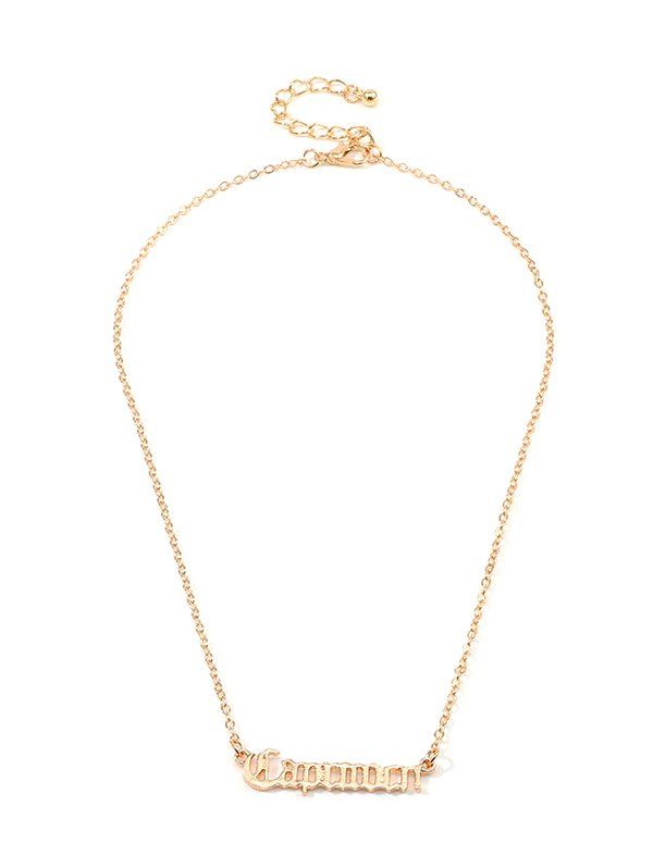 

Horoscope Letter Hollow Necklace, Gold