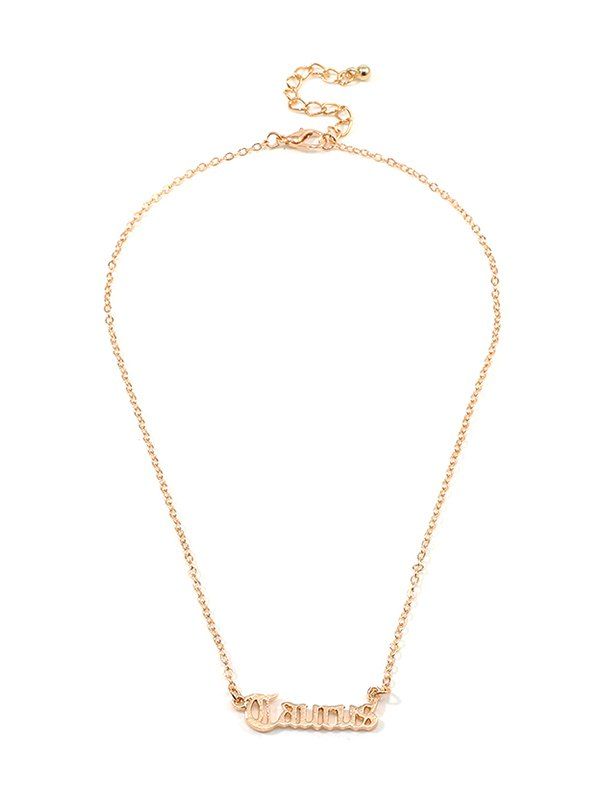 

Horoscope Letter Hollow Necklace, Gold