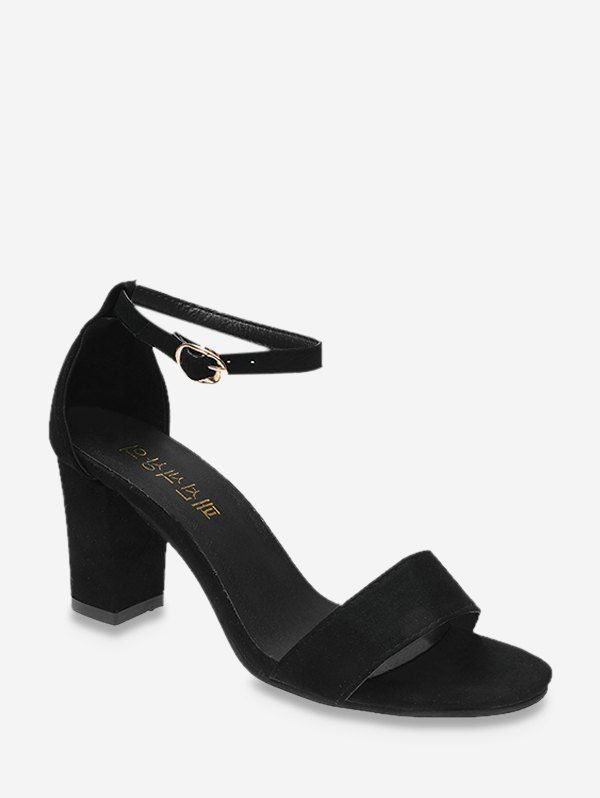 

Ankle Strap High Heel Sandals, Black