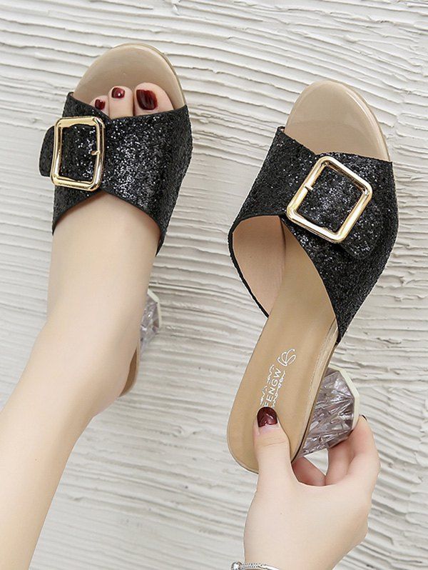 clear heel slides
