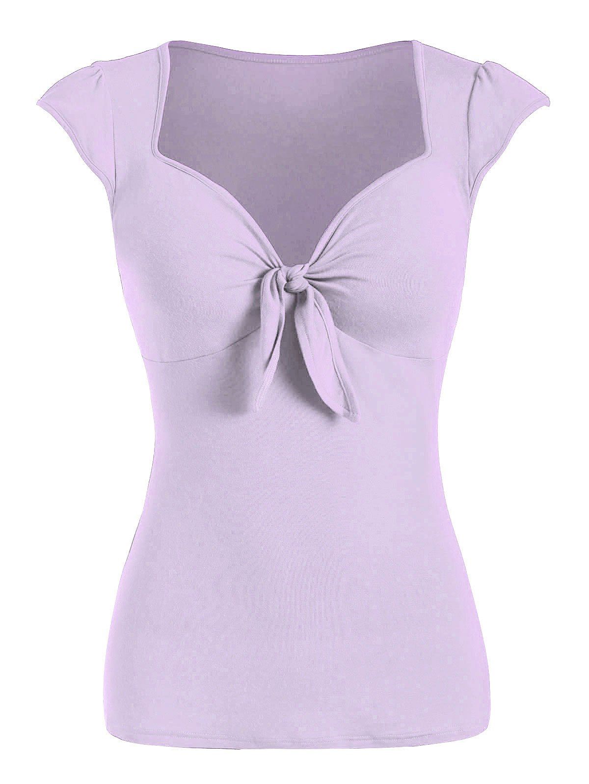

Knotted Sweetheart Solid Tee, Mauve