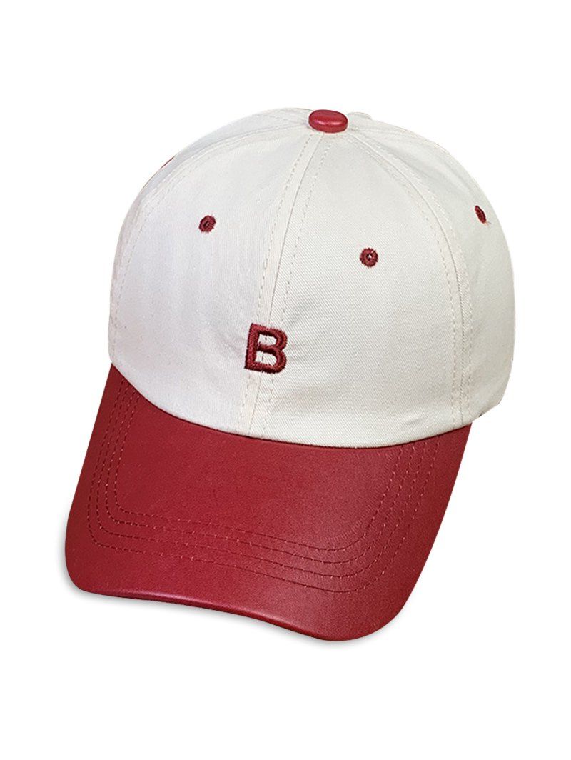 leather brim baseball cap