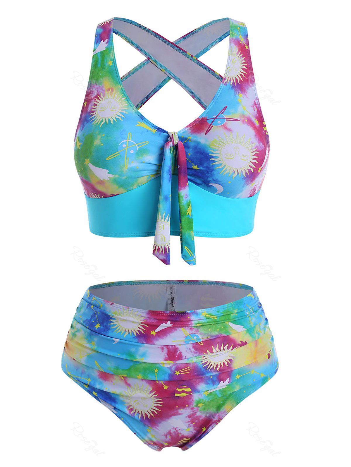 plus size tie dye swimsuit