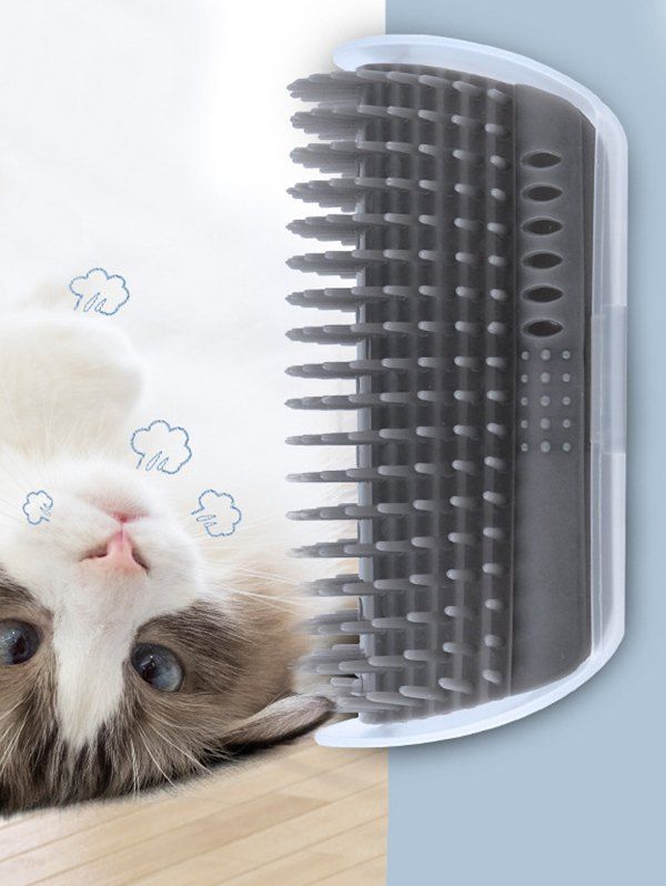 

Pet Supplies Cat Self Groomer Wall Corner Brush Grooming Comb, Gray
