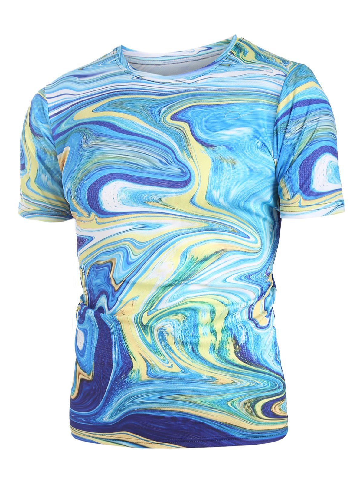 

Agate Print Casual T-shirt, Dodger blue