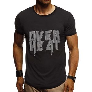 

Graphic Printing Short Sleeves T-shirt, Black
