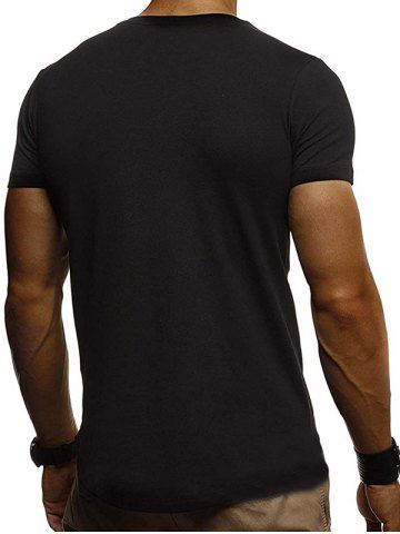 

Graphic Printing Short Sleeves T-shirt, Black