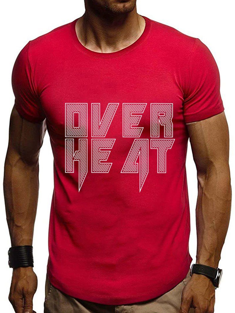 

Graphic Printing Short Sleeves T-shirt, Lava red