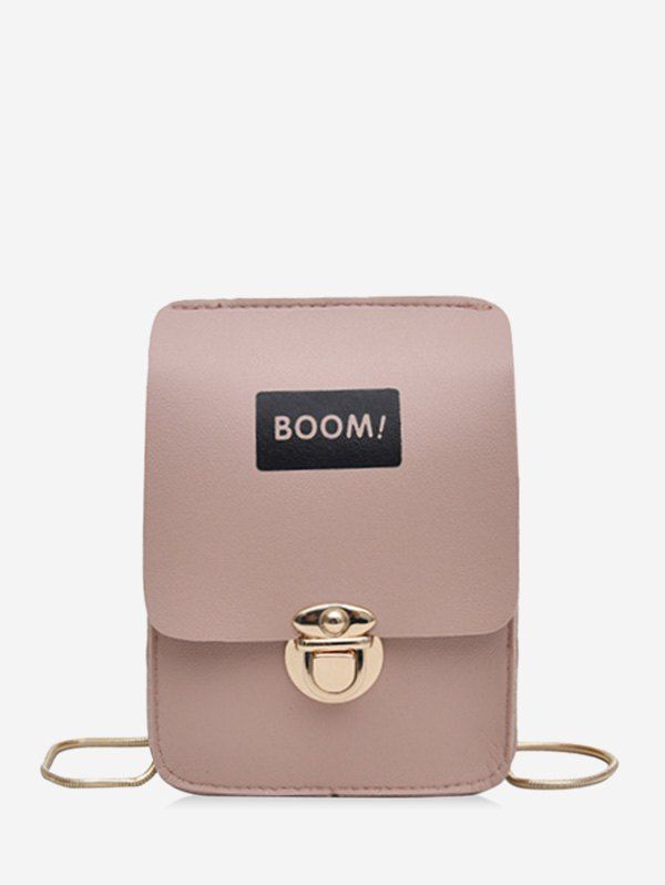 

Letter Chain Small Crossbody Bag, Rose