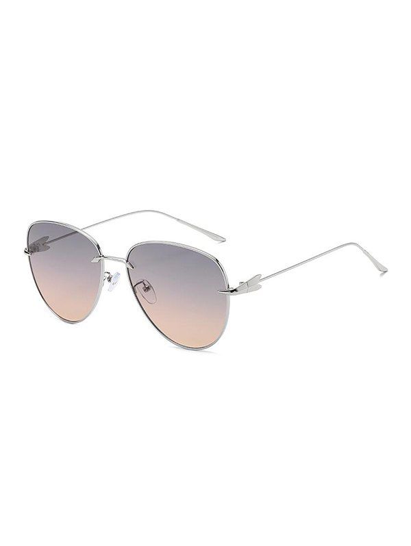 

Gradient Arrows Metal Pilot Sunglasses, Pink