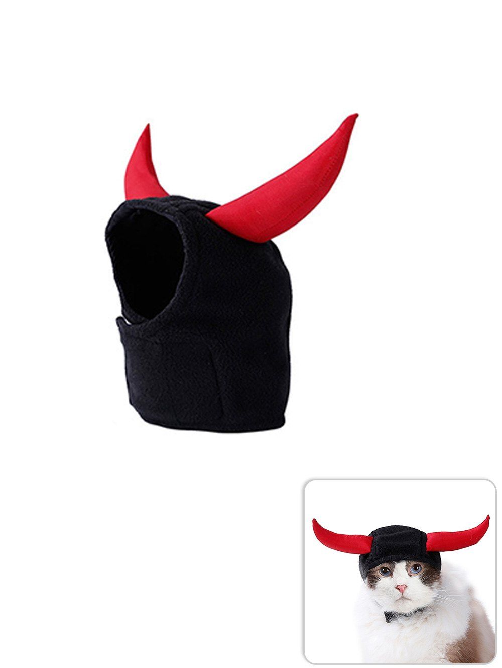 

Pet Costume Cosplay Bull Horns Shape Cat Headgear, Multi-a