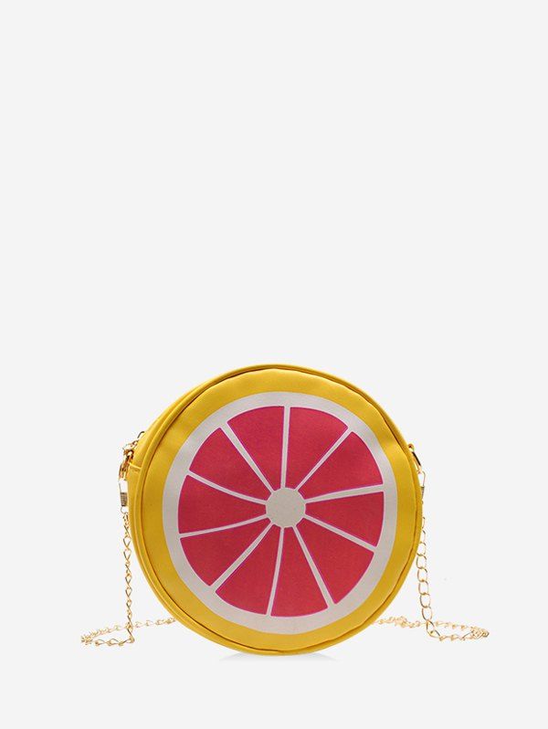 

Cartoon Fruit Round Chain Crossbody Bag, Valentine red