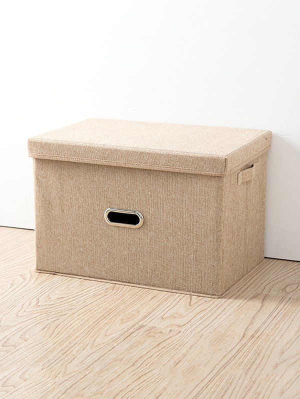 

Folding Covered Storage Box, Beige