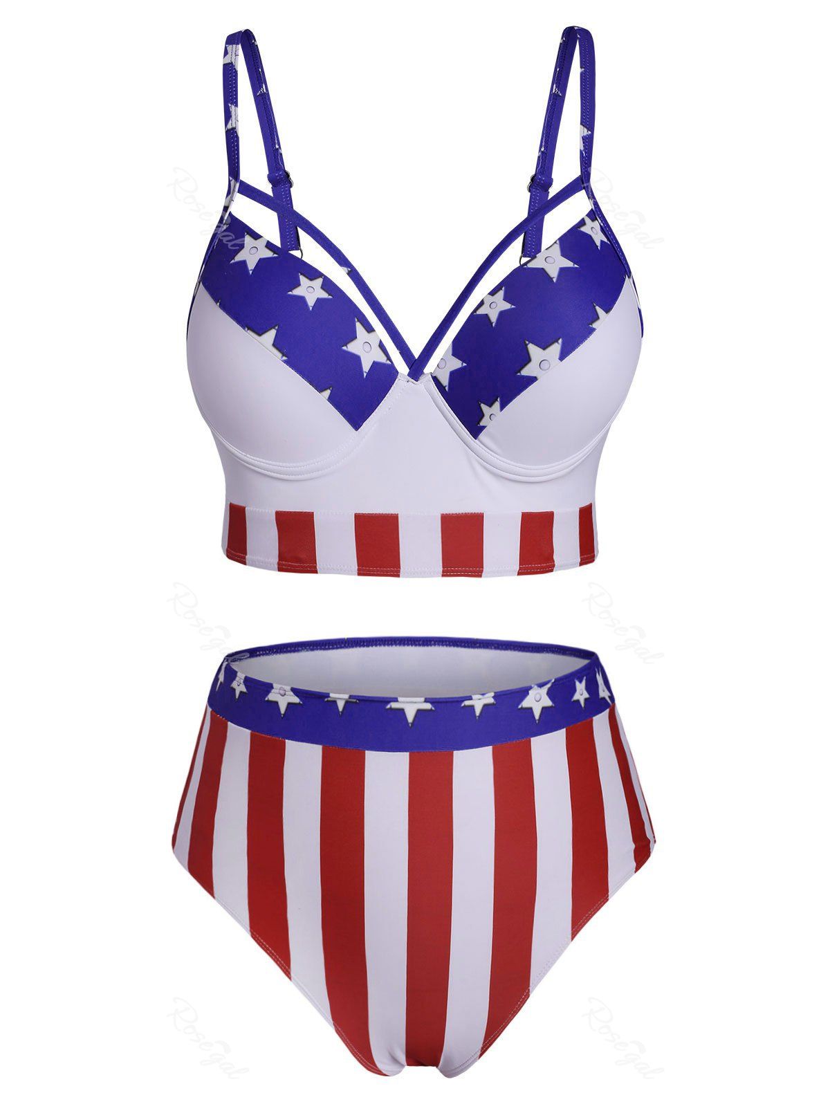 Fs Female Swimwear American Flag Bikinis Set Stars And Stripes | Sexiz Pix