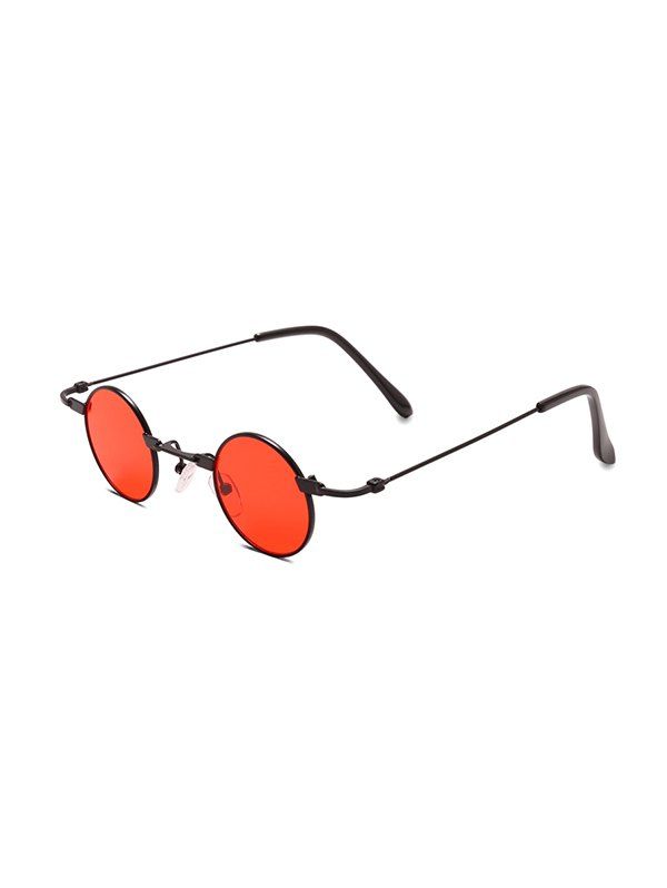 

Retro Small Metal Round Sunglasses, Red