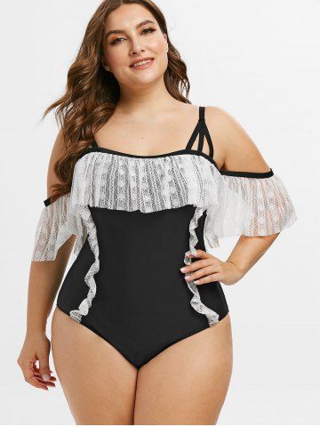 flounce swimsuit plus size