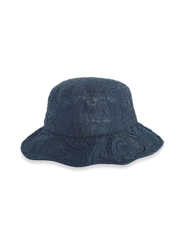 

Lace Solid Breathable Bucket Hat, Black