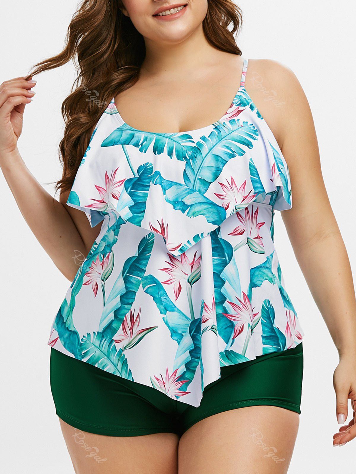 Floral Flounce Tankini For A Chic Summer Escape