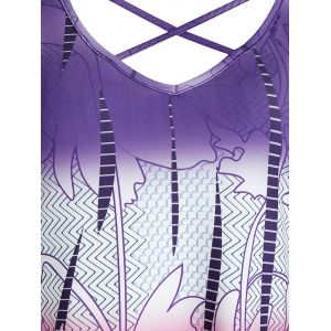 

Plus Size Crisscross Dip Dye Ombre Tunic Tank Top, Multi