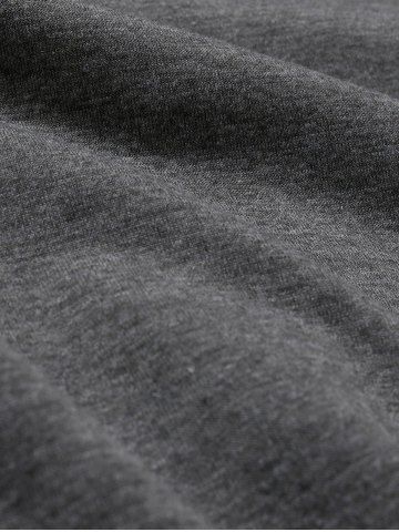 

Short Sleeves Marled Tee with Buttons, Gray