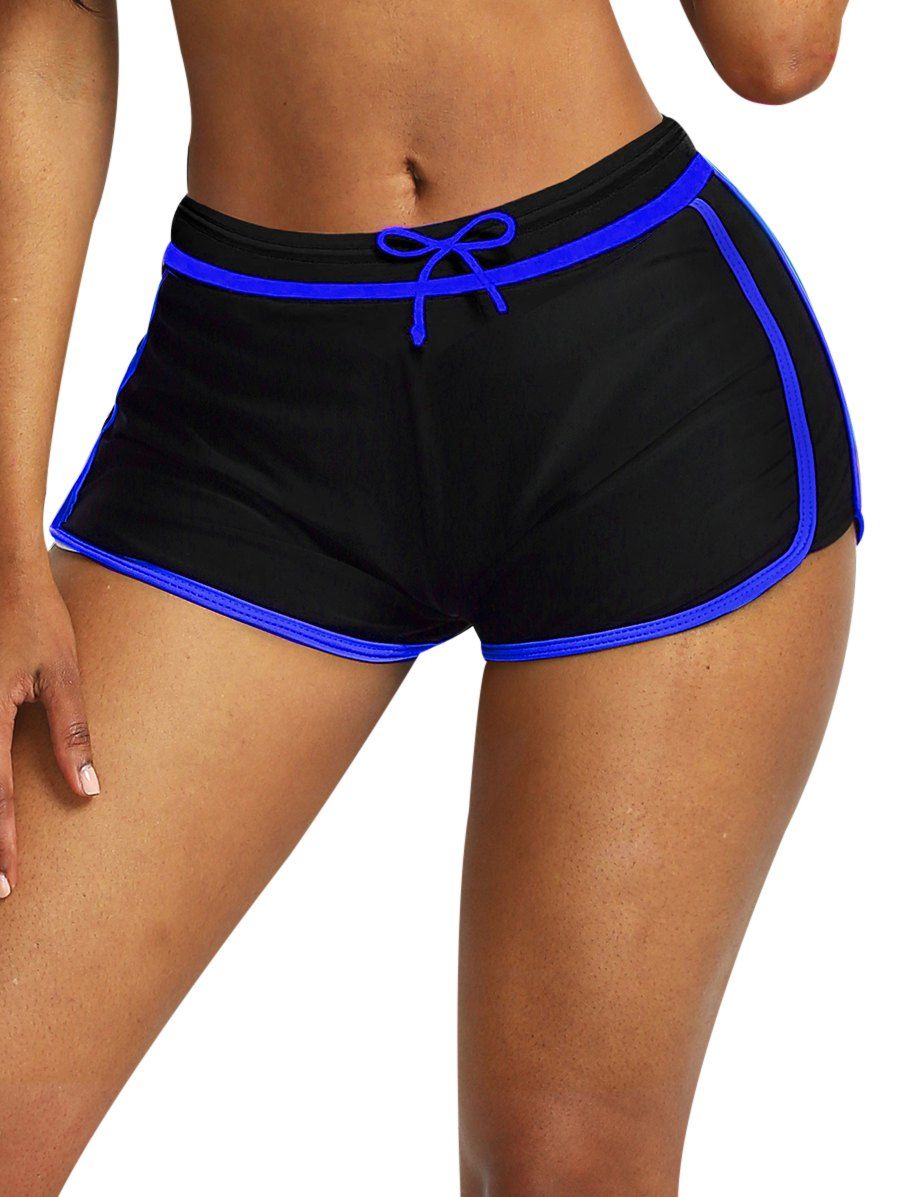 

Drawstring Contrast Trims Swim Shorts, Navy blue