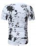T-shirt Déchiré Teinté Etoile Imprimée - Blanc XS