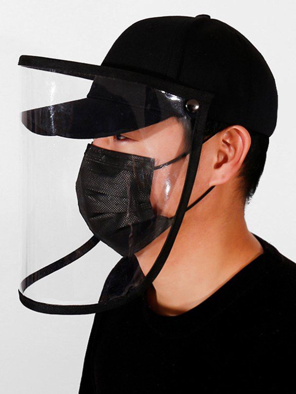 

Face Shield Transparent Epidemic Protection Cap, Black