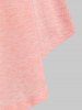 Plus Size Cold Shoulder Twist Fishnet Panel T Shirt -  