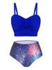 Fireworks Print Bow Mix-and-match Tankini Swimwear -  