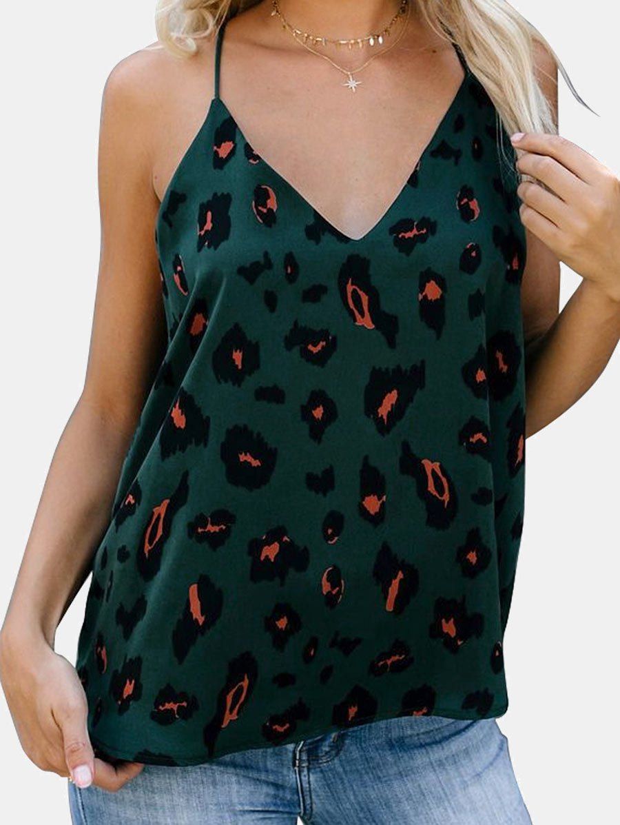 

Racerback Printed Cami Top, Multi-b