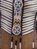 Tribal Indian Graphic Print Round Neck T-shirt -  