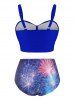 Fireworks Print Bow Mix-and-match Tankini Swimwear -  