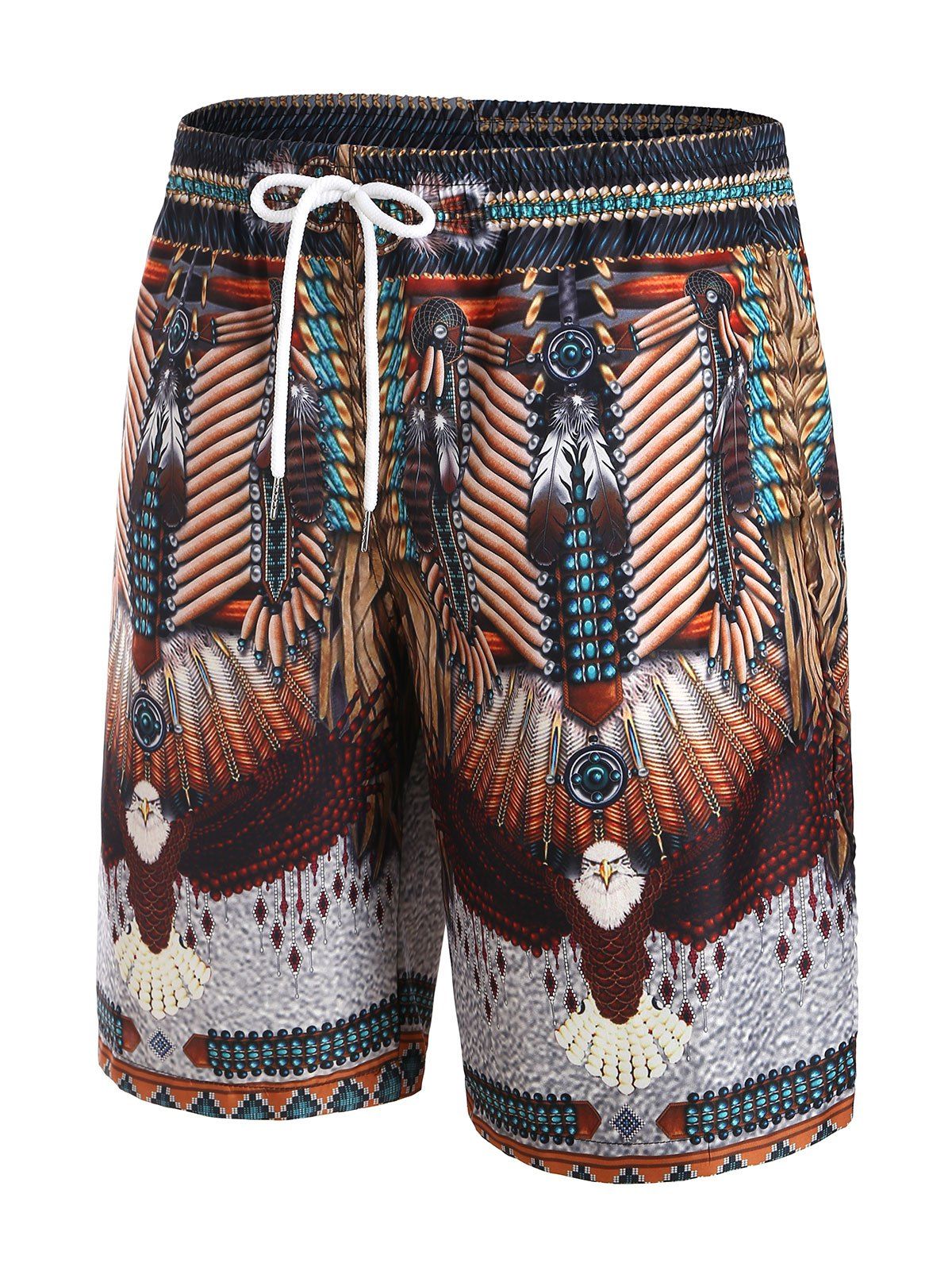 Tribal Native Indian Print Drawstring Shorts 51 OFF Rosegal   20200413153636 5e94168460762 