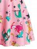 Plus Size Dinosaur Star Knotted Skirted Tankini Swimsuits -  
