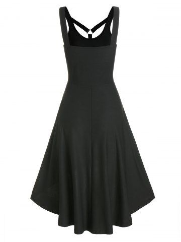 

Harness Insert Octopus Print Gothic Dress, Black