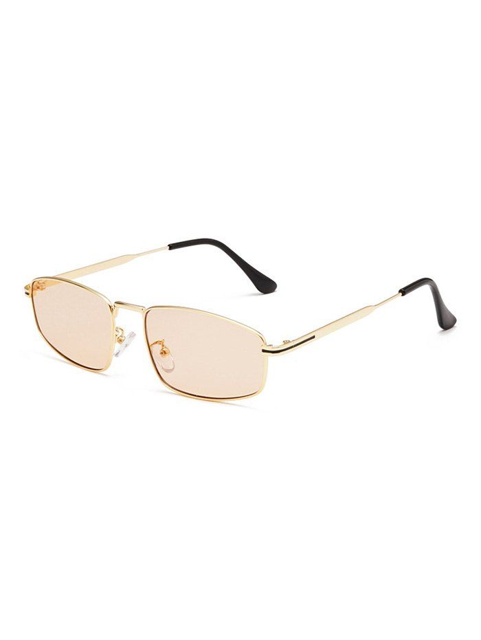 

Metal Irregular Retro Sunglasses, Champagne