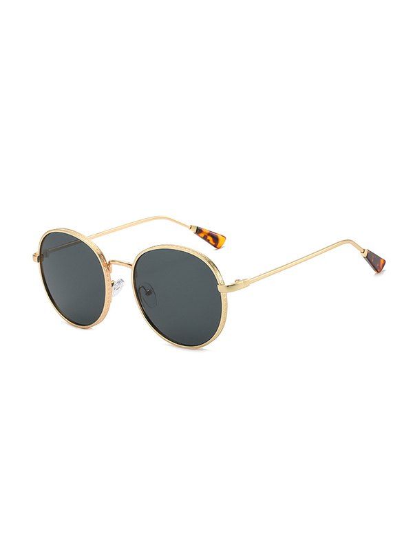 

Round Metal Retro Sunglasses, Black