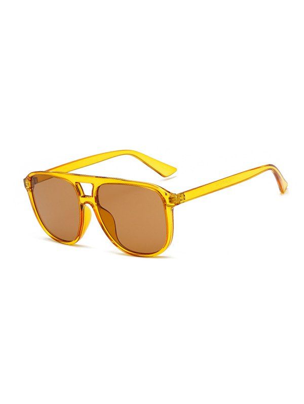 

Retro Oversized Driving Square Bar Sunglasses, Yellow