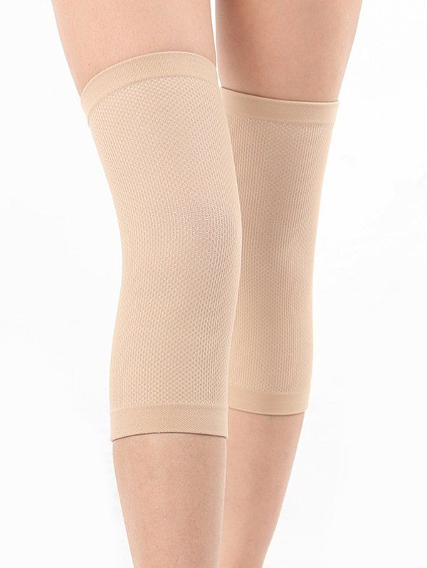 

2 Pcs Solid Color Warm Knee Caps, Blanched almond