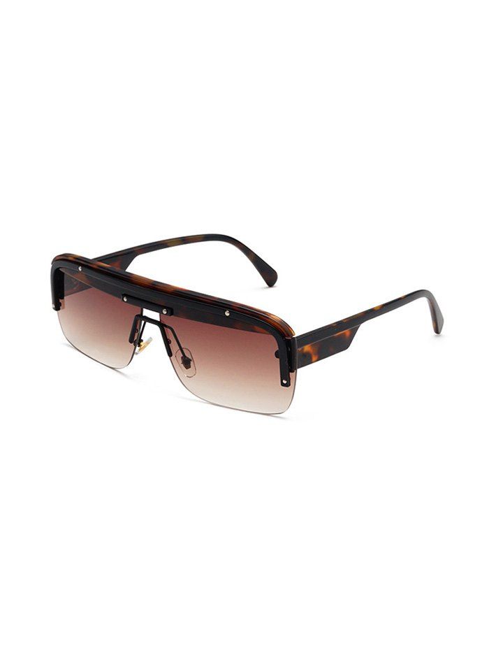 

Driver One-piece Semi-rimless Sunglasses, Coffee