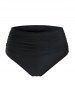 Plus Size Ribbed Ruffled High Rise Tummy Control Tankini Swimwear -  