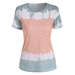 

Dip Dye Print Basic Tee, Gray cloud