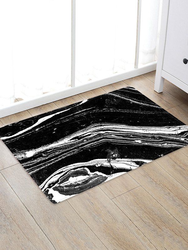 

Marbling Print Fleece Bath Floor Mat, Multi