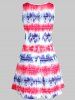 Débardeur Tunique Teinté Panneau au Crochet de Grande Taille - Multi 2X