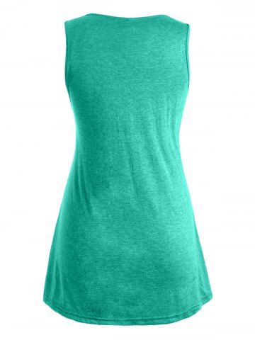 

Plus Size Cowl Front Beaded Tank Top, Medium turquoise