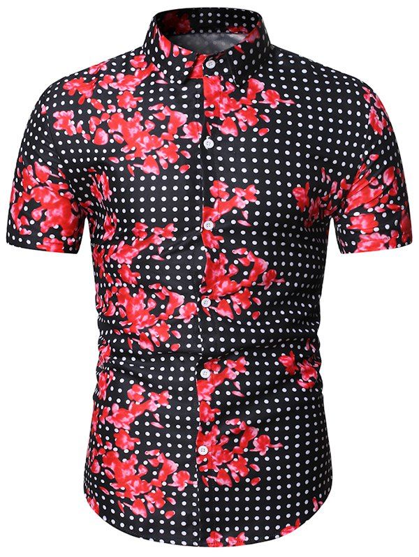 floral print vacation casual shirts